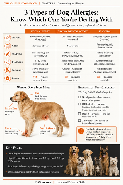 3 Types of Dog Allergies: Know Which One You're Dealing With — PetStore.com Educational Infographic