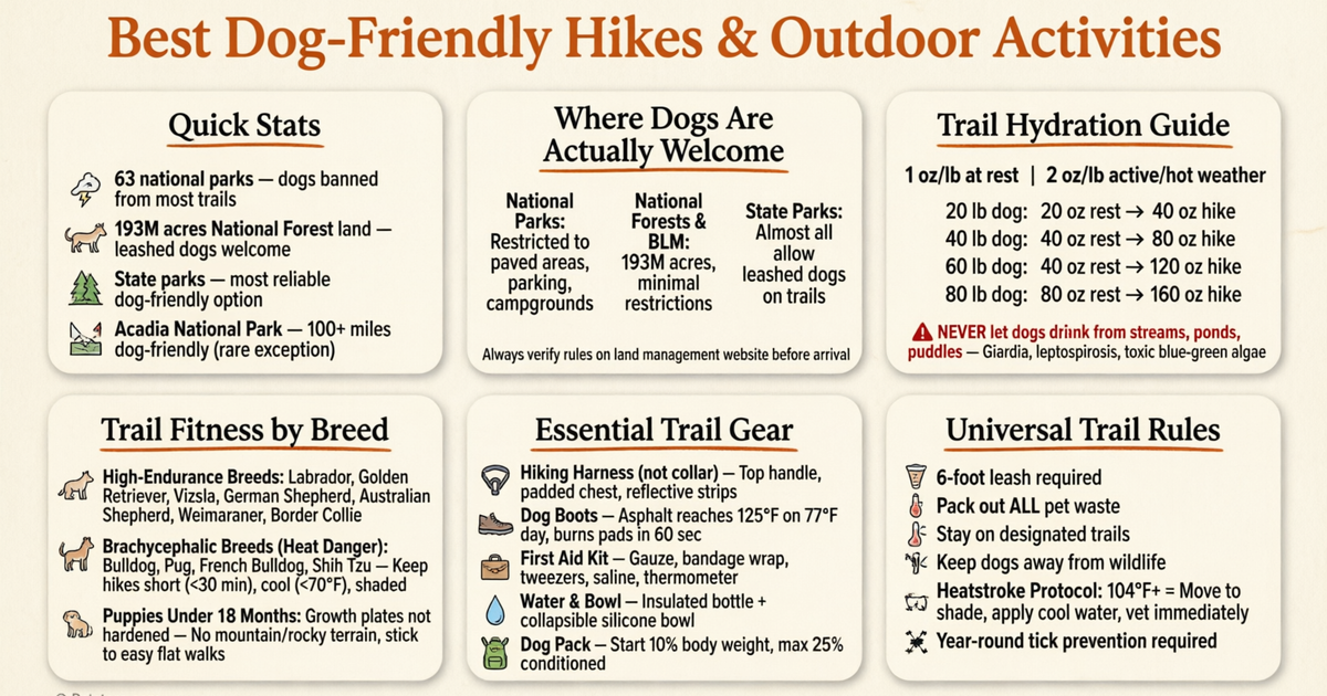 Best Dog-Friendly Hikes and Outdoor Activities infographic