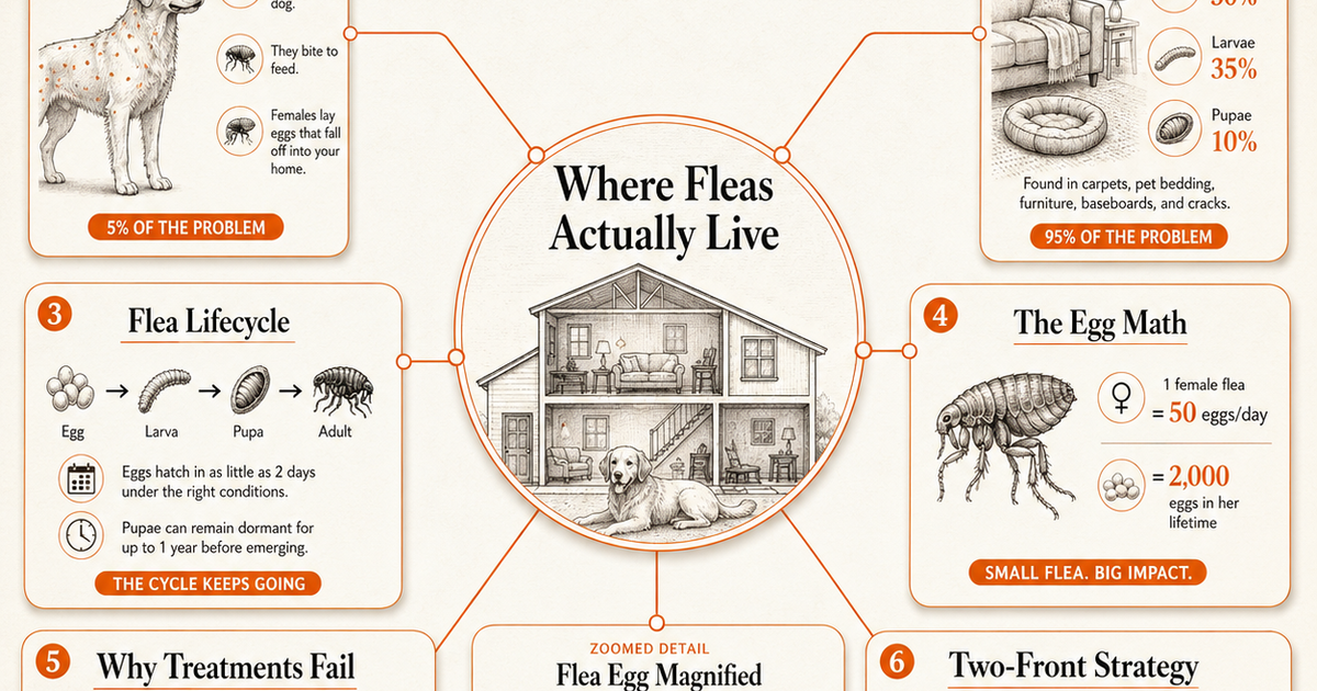 Flea lifecycle: the 95% problem explained — petstore.com