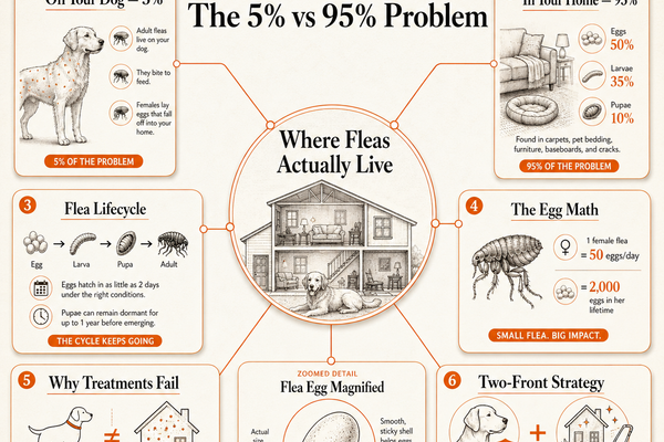 Flea lifecycle: the 95% problem explained — petstore.com