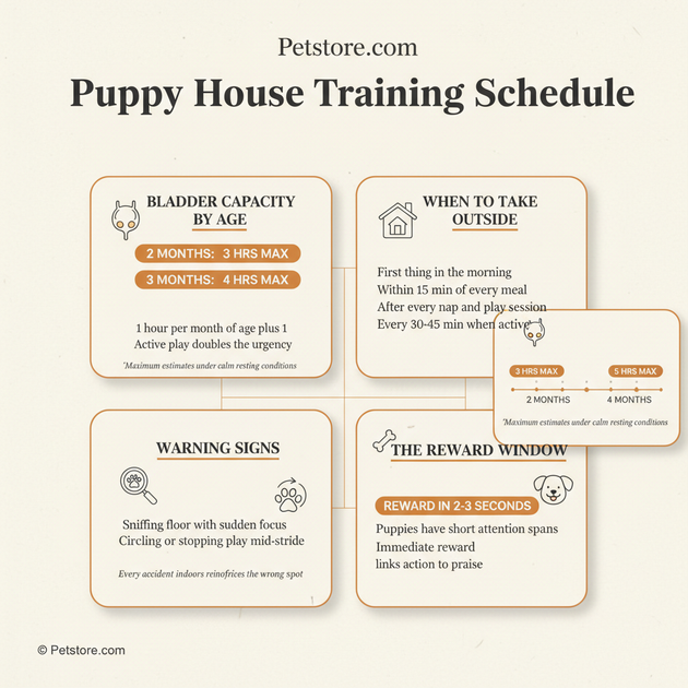 Puppy house training schedule — petstore.com