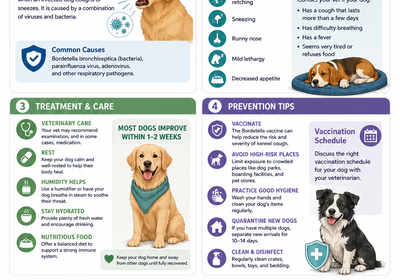 Kennel Cough: Symptoms, Treatment & Prevention — petstore.com infographic