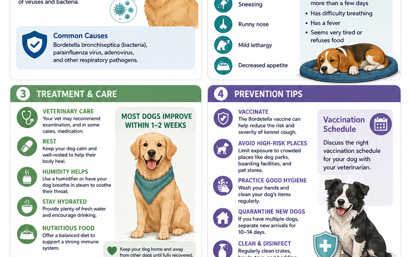 Kennel Cough: Symptoms, Treatment & Prevention — petstore.com infographic