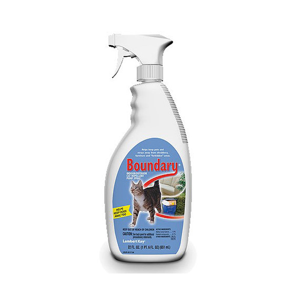 garden cat deterrent spray Boundary Indoor & Outdoor Cat Repellent Spray, 22 oz