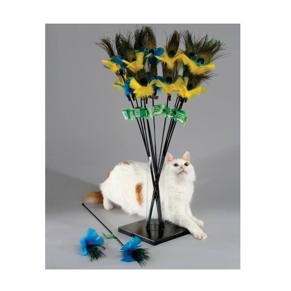 Peacock feather cat toy hotsell